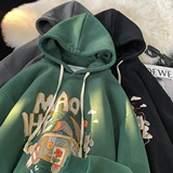 2025秋冬新款卡通字母印花宽松连帽卫衣男1014-WY637-P68，男装卫衣，星座1015-2