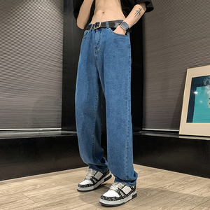 1015-2货号WK379-P45春季街头j简约百搭休闲舒适牛仔男女裤控68图片