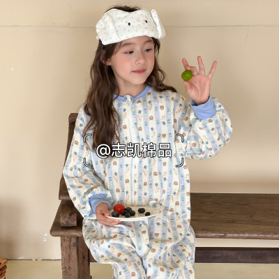 儿童睡衣春季秋季薄款分腿睡袋