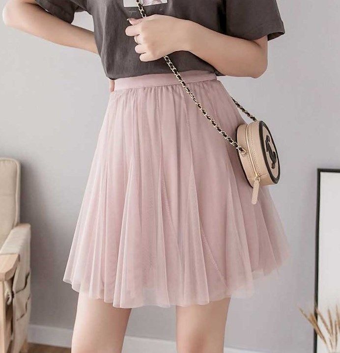 网纱裙半身裙女夏2020年新款时尚chic港味复古高腰百搭短款蓬蓬裙