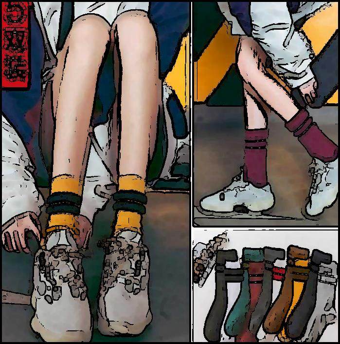 p休闲袜子女中筒袜日系中学生可爱白色长筒袜韩版中长款棉袜秋季