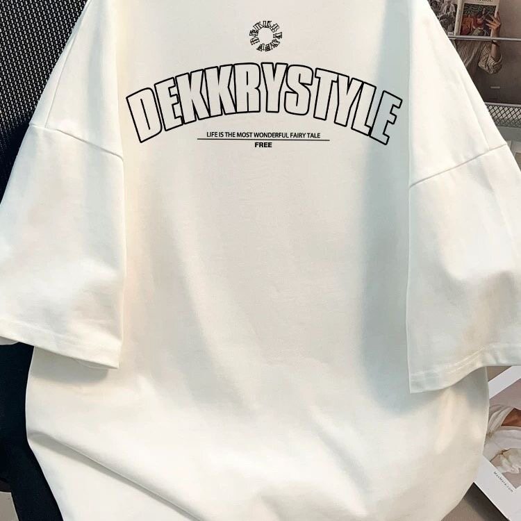 高级感ins美式设计感纯棉短袖翻领黑白宽松POLO衫男女夏季T恤上衣