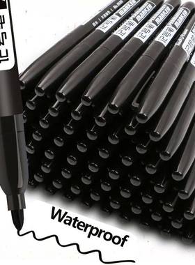 6 PCS Permanent Marker Pen Manga Drawing Markers Black Blue