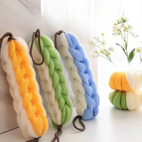 Bath Brush Body Back Frosted Cloth Towel Mesh Shower Silk To
