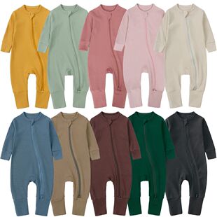 2025 Summer Newborn Baby Boy Romper Thicken Bamboo Infant Cl