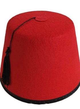 Red Fez Hat Traditional Moroccan Hat Tarboosh Hat Beanie Cap