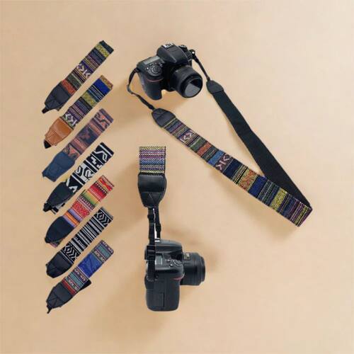 Retro Adjustable Camera Strap Belt PU Leather Ethnic Style C