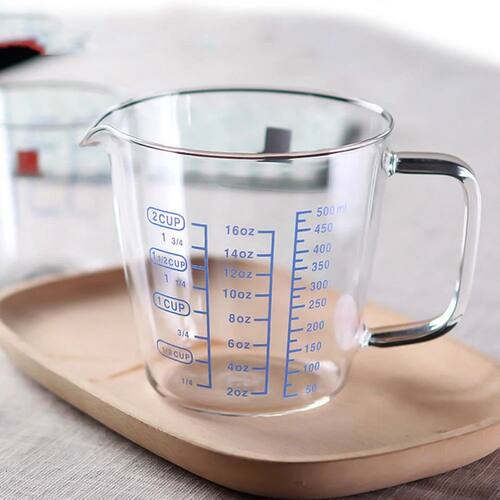 High Borosilicate Measuring Glass Cup Liquid Scale Measureme