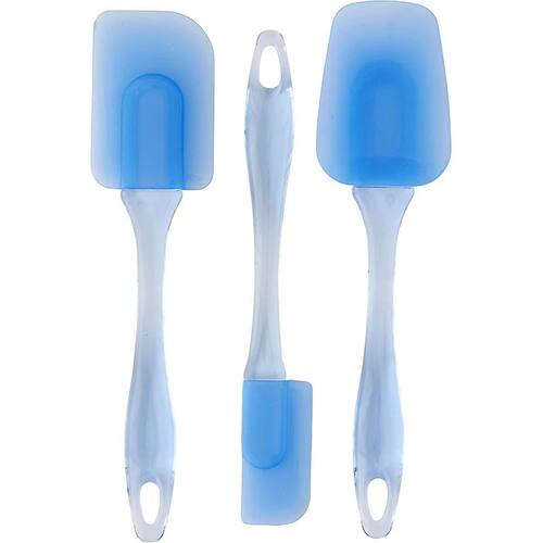 3 Pieces Silicone Spatula Set Rubber Kitchen Spatulas for Ba
