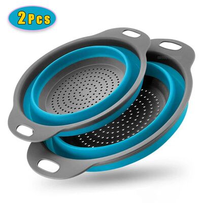 Drain Basket Silicone Vegetable Fruits Washing Drain Basket