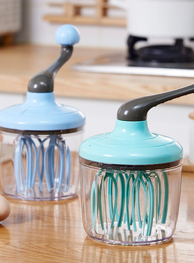 Semi-automatic Egg Beater Stainless Steel Whisk Manual Press