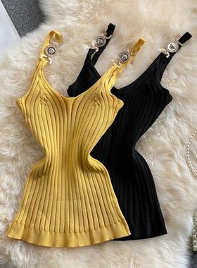 V-neck Halter Sweet Camisole Top 2023 Summer Women Sexy off-