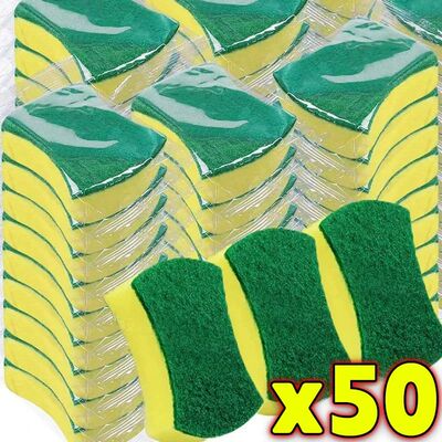 50/1Pcs Kitchen Dishwashing Sponge Soft Absorbent Clean Rub