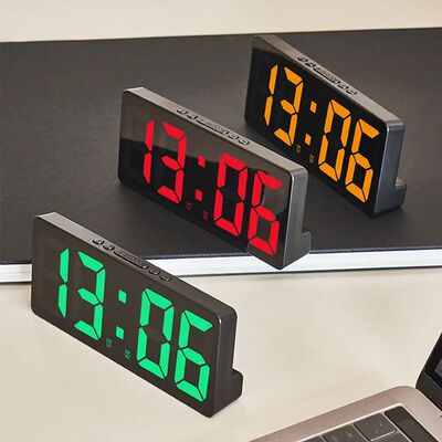 Voice Control Digital Alarm Clock Teperature Snooze Night Mo