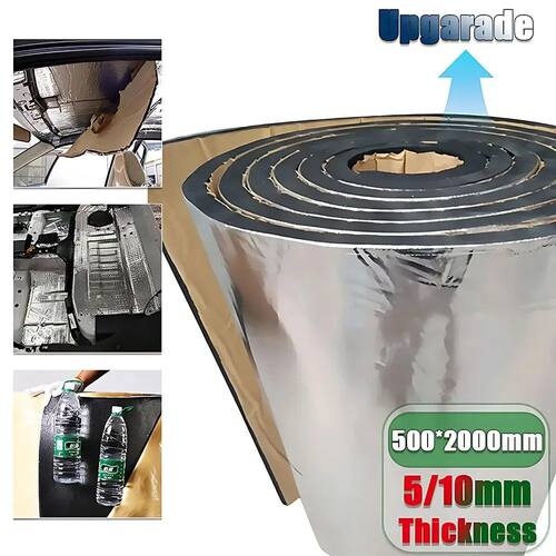 2*0.5M 5/10mm Car Sound Mat Proofing Deadener Heat Insulatio