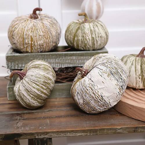 1 Set of Realistic Country Artificial Pumpkins, Vibrant Fall