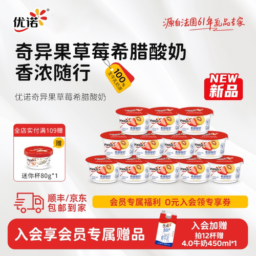 yoplait优诺奇异果草莓希腊酸奶