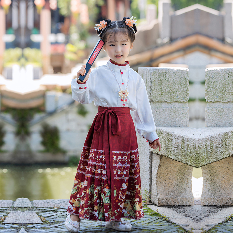 马面裙女童秋季汉服汉服古装