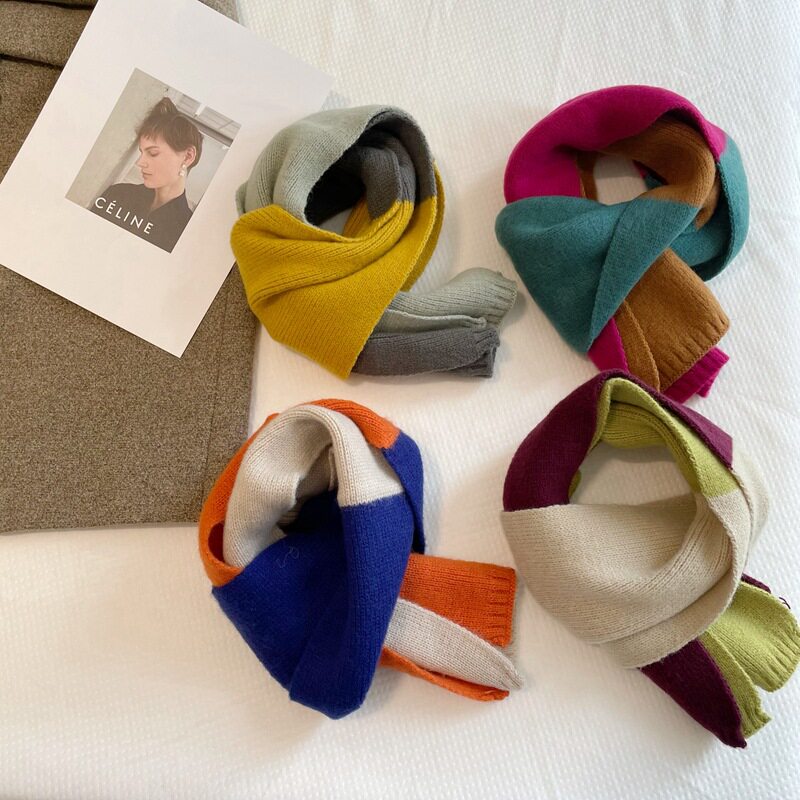 秋冬季山羊绒针织小围巾