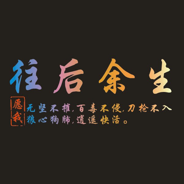 往后余生车贴汽车个性改装装饰车贴纸创意文字定制七彩网红反光贴