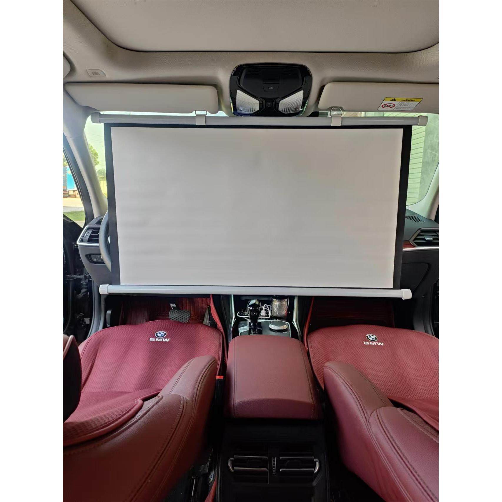 免打孔简易壁挂抗光投影仪幕布40寸50寸60寸72寸84寸100寸120寸办公家用宿舍3D便携移动户外车载高清金属屏幕