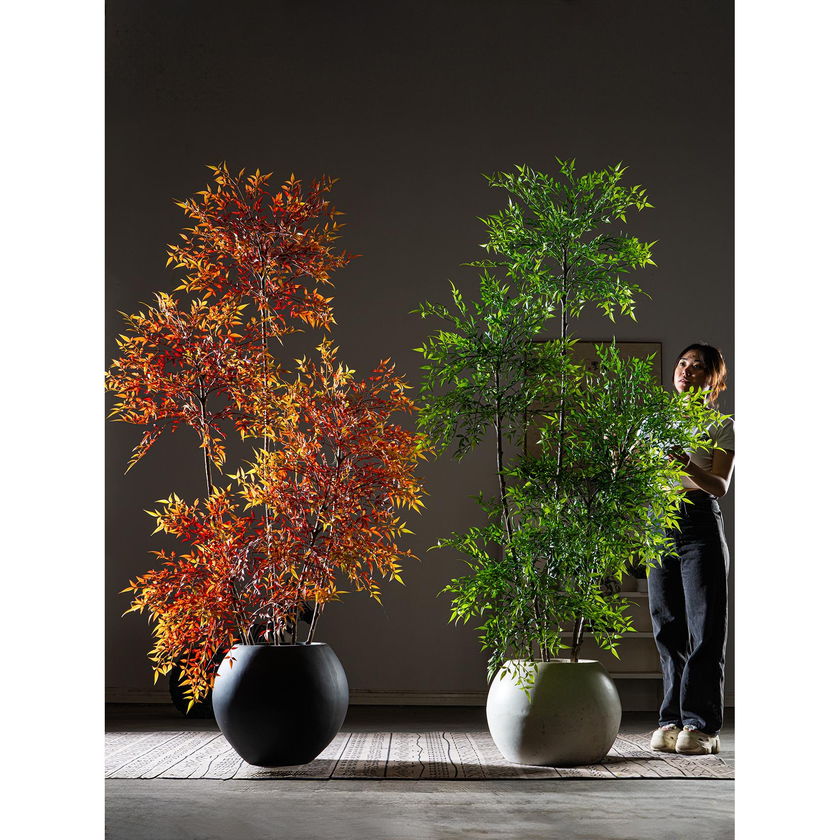 南天竹仿真绿植高级感客厅室内大型装饰摆件落地仿生植物假树造景