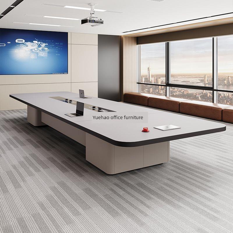 会议桌长桌简约现代办公大型训练条形桌会议室桌椅接待洽谈组合