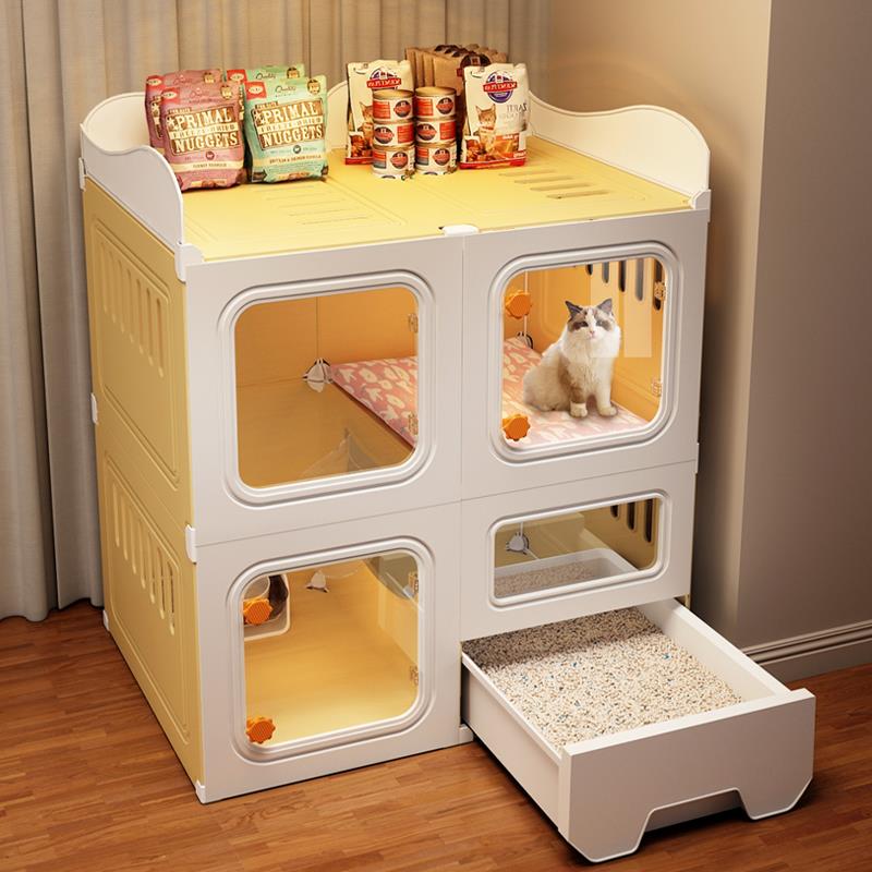 猫笼子家用室内猫窝猫厕所一体四季通用自由空间猫咪屋舍别墅猫笼