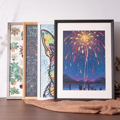 实木拼图相框1000片70*50*75卡纸留白装裱2000片500防潮相框定制