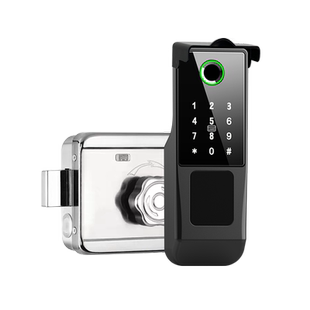 老式防盗门改密码锁户外防水庭院大铁门牛头门锁智能锁电子指纹锁