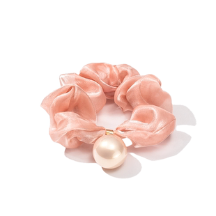 菲啵尔大珍珠闪光纱肥猪大肠发圈头绳少女发绳气质扎头发马尾饰品