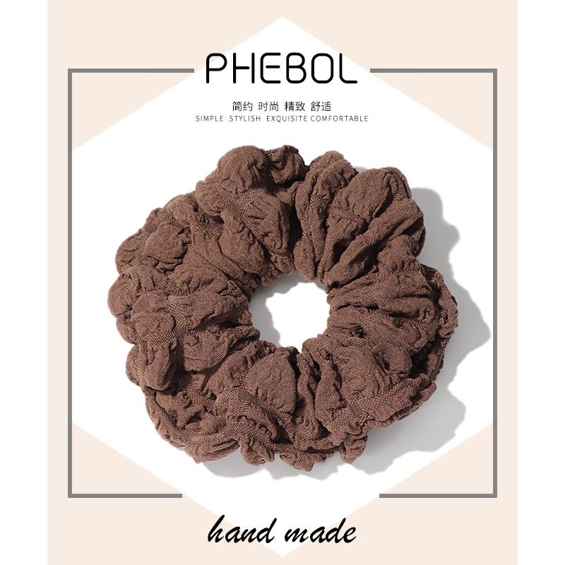蓬松皮套韩国ins头绳高级感