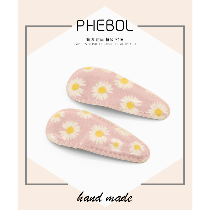 小雏菊ins少女风侧边夹gd同款