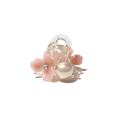 中号花朵珍珠抓夹气质高级感顶夹侧边刘海夹发饰碎发夹精致百搭女