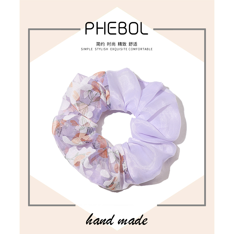 菲啵尔欧根纱碎花大肠发圈