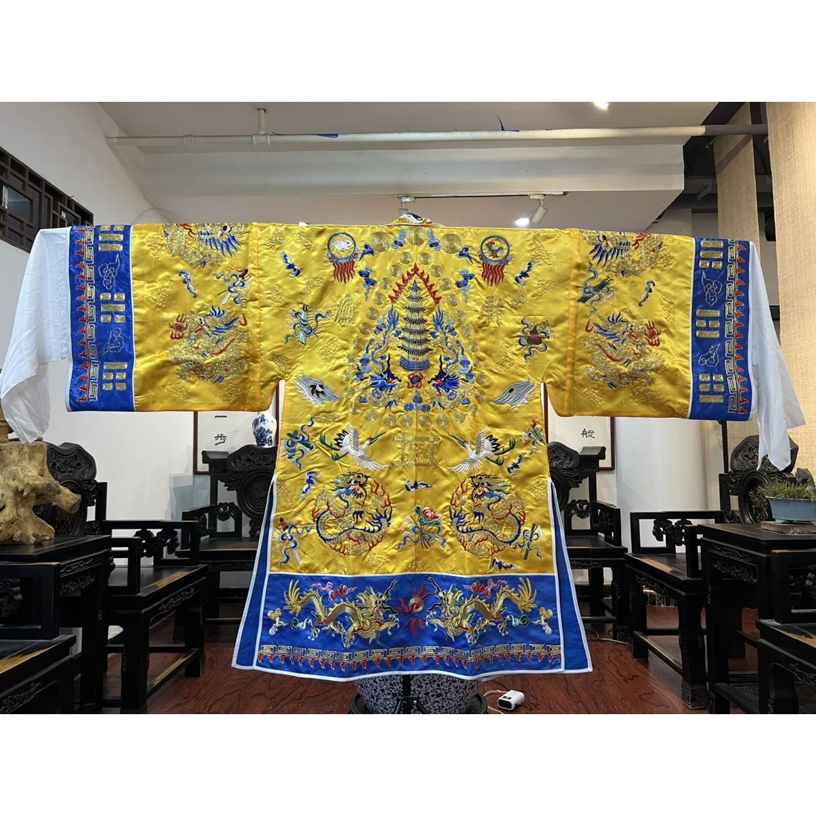 新款道士服五龙仙鹤小袖法衣道家高功法衣降衣道袍多色可选