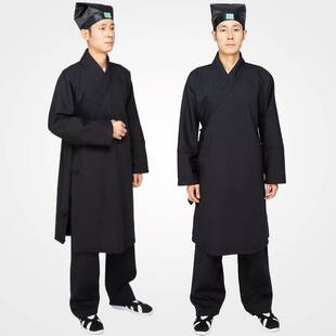 新款传统道袍秋冬道服男装道袍冬季棉服外套衣女装中式道士服装男