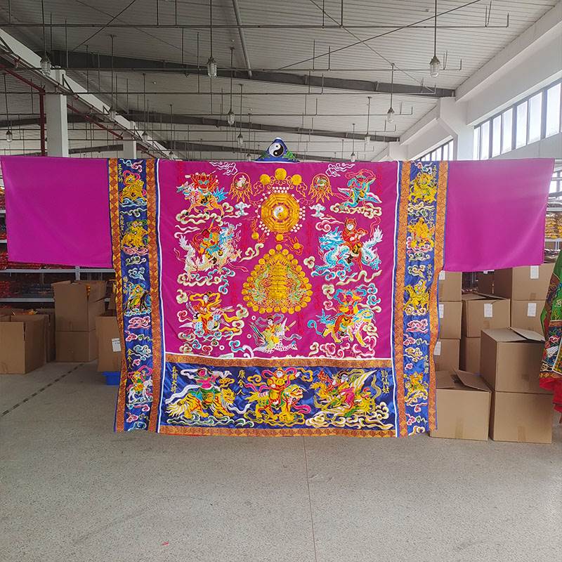 新款天师豪礼道士台湾法衣三十六官将道袍服装高功降衣经衣36天将