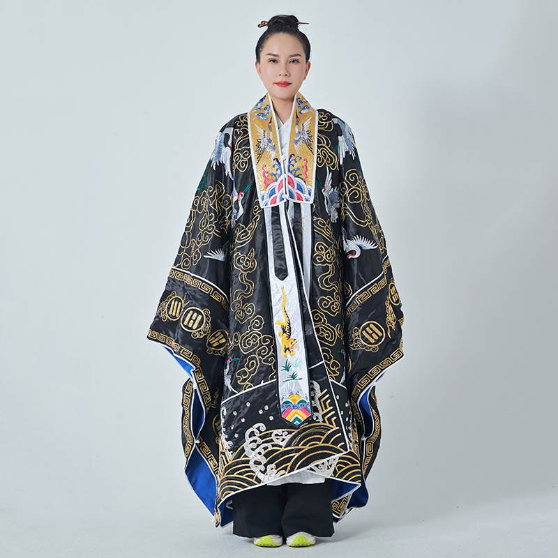 新款道家用品道袍全金飞鹤衣真丝