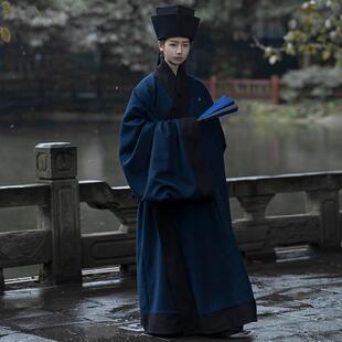 新款琳琅振响秋冬季道家传统毛呢宋制道袍汉服道士居士男女款加厚