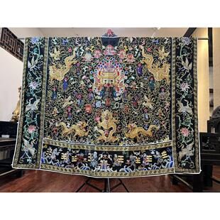 新款道士服复原清代老法衣黑色道家高功法衣降衣道袍