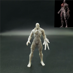 潮玩DIY手工生化危机系列T-002暴君1/43微缩模型手办灰色树脂白模