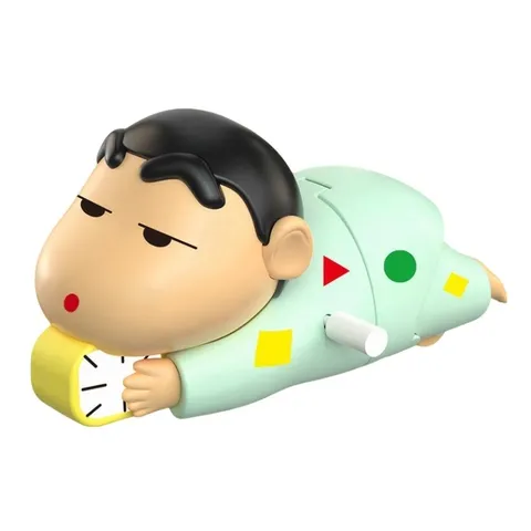 可动发条小白爬行玩具带生活手办蜡笔小新盲盒周边潮玩摆件动感