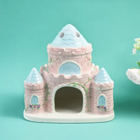 陶瓷窝城堡躲避屋食盆支架造景用品水樽蘑菇金丝熊碗仓鼠水壶魔幻