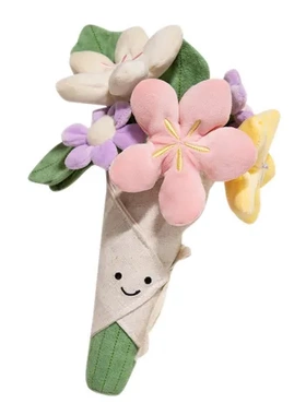 生日礼物女朋友JC毛绒玩偶仿真花毕业花束手捧花老师送妈妈女生