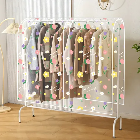 卧室晾衣架落地扇防尘罩衣服衣架防尘布万能防尘罩盖布防尘盖布