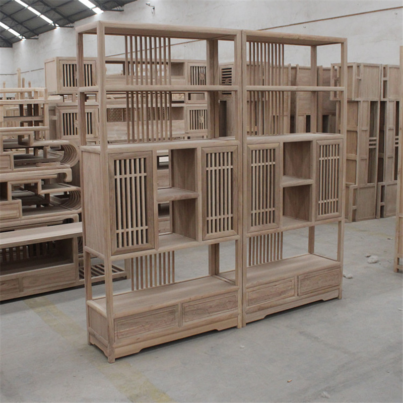 置物架落地中式陈列柜博古架实木