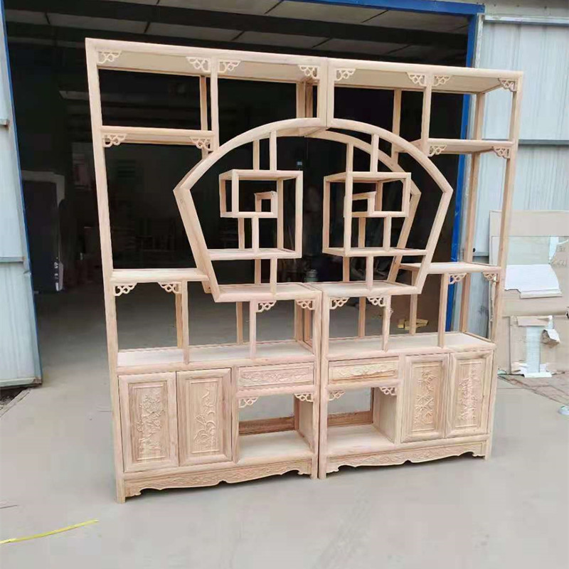实木老榆木博古架展示架古董架