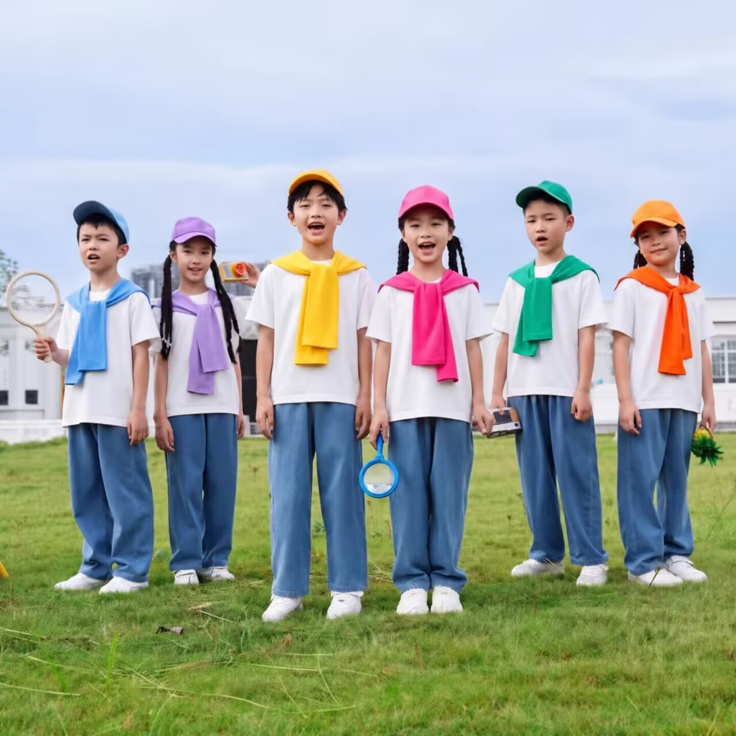 六一儿童节演出服小学生运动会幼儿园糖果色啦啦队毕业季拍照服装