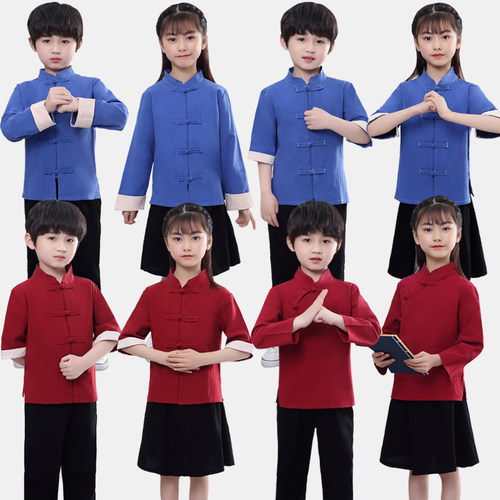 儿童民国服装学生装青年装中山装